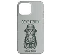 Chapeau Seau Amusant Chat Parti pêche pêcheur Jour pêcheur Coque pour iPhone 16 Pro Max