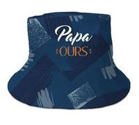 STC - Chapeau Seau BOB Coton Bleu Papa Ours Adulte