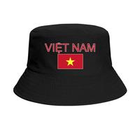 Chapeau Seau Drapeau Du Vietnam - Chapeau De Pêcheur Patriotique Imprimé Drapeau Du Vietnam Pliable Chapeau De Soleil Unisexe, Chapeaux De Soleil De Plage Classiques D'Été Pour Femmes Et Hommes,N