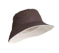 Chapeau Seau Grande Taille for Hommes, De Pêcheur Double Face, Tête, Marée, Hip Hop, Soleil pour Homme(Coffee-Beige,XXL 63-64CM)