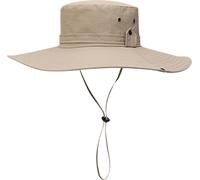 Chapeau seau large bord UPF50+ respirant protection contre l'eau avec cordon ajustable soleil pour hommes randonnée camping plage kaki