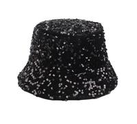 Chapeau Seau Réversible Double Face pour Femmes Chapeau De À Paillettes Brillantes Chapeau Seau À Paillettes pour Plage Unisexe Extérieur Chapeau bob réversible double face à paillettes brillantes