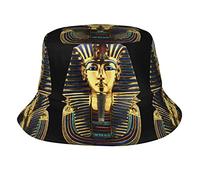 Chapeau Seau Unisexe Roi Pharaon toutankhamon Egypte TUT Casquette de Soleil égyptienne Chapeaux de Plage été Voyage pêcheur Chapeau Anti-UV Multicolore