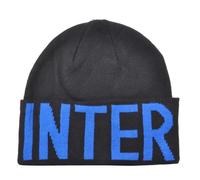 Chapeau Skipper Jacquard Inter avec Logo en Cuir. Produit Officiel Inter