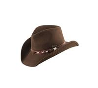 Chapeau Smokey Ranger Scippis chapeau en feutre de laine chapeau pour homme (M/56-57 - marron)