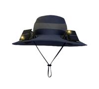 Chapeau solaire avec ventilateur - chapeau solaire avec ventilation intégrée, chapeau rechargeable avec 2 ventilateurs d'air frais, respirant, unisexe, activités d'été, plage, jardin, camping