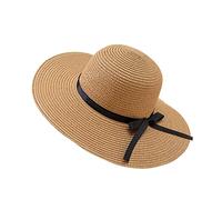 Chapeau Soleil Anti UV Pliable à Larges Bords - Protection Solaire de Paille Roll-Up Floppy d'été Capeline Souple pour Femme - Idéal pour Voyage Randonnée