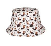 Chapeau Soleil Patte De Chien Basset Hound Mignonne Seau Chapeau Mode Anti-UV Chapeaux De Seau pour Été Excursions Sports Chapeaux De Visière
