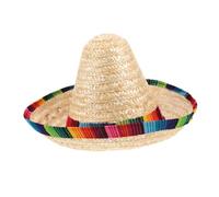 Chapeau Sombrero En Paille Pour Enfants Et Adultes Chapeau De Fête Mexicain Décorations De Fête Costumes De Chat Beige 43 Cm