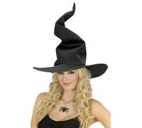 Chapeau Sorcière Noir Tordu Femme Halloween Taille Unique Noir