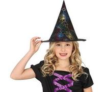 chapeau sorcière toile d'araignée enfant - guirca 13056 Noir G