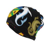 Chapeau Sportif Unisexe Double Couche Grand Format Îles Salomon Emblème National Cagoule Écharpe Bandeau De Fixation Oreillettes Bandeau Technique Dessus Spiralé Respirant