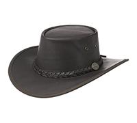 Chapeau Squashy Outback BARMAH chapeau en cuir Stockman (M/56-57 - marron)
