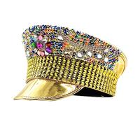 Chapeau Steampunk pour fête dansante Fedora Cap pour festival de musique femme costume strass rivet clouté chapeau strass fête femmes hommes