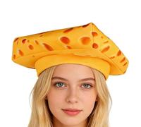 Chapeau Tête De Fromage,Amusant Doux Nouveauté Réaliste Fournitures De Festival | Chapeau Fromage Pour Adulte,Pour Halloween Noël Fête Cosplay Festival Vacances Jardin Quotidien Hiver Extérieur Maquil