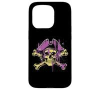Chapeau tête de Mort Pirate Violet Vintage Femmes Filles Enfants Coque pour iPhone 15 Pro