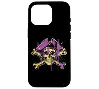 Chapeau tête de Mort Pirate Violet Vintage Femmes Filles Enfants Coque pour iPhone 16 Pro