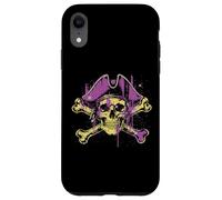 Chapeau tête de Mort Pirate Violet Vintage Femmes Filles Enfants Coque pour iPhone XR