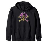 Chapeau tête de Mort Pirate Violet Vintage Femmes Filles Enfants Sweat à Capuche