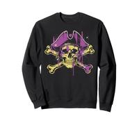 Chapeau tête de Mort Pirate Violet Vintage Femmes Filles Enfants Sweatshirt