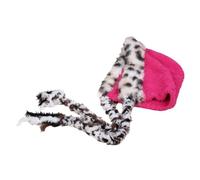 Chapeau thermique avec oreilles d'animaux pour enfants - Doublure en polaire - Durabilité - Matériaux en polyester pour jeux de neige et utilisation quotidienne - Lavable en machine, rose rouge