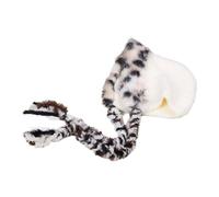 Chapeau thermique avec oreilles d'animaux pour enfants - Doublure en polaire - Durabilité - Matériaux en polyester pour jeux de neige et utilisation quotidienne - Lavable en machine, Blanc laiteux