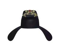 Chapeau traditionnel chinois officiel vintage en tissu non tissé respirant pour événements historiques