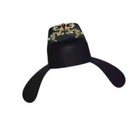 Chapeau traditionnel chinois officiel vintage en tissu non tissé respirant pour événements historiques