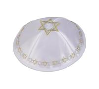 Chapeau traditionnel Yarmulke Kippah rond pour cérémonies synagogues Confortable à porter Casque juif, or, taille unique