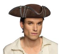 CHAPEAU TRICORNE BRUN PIRATE AVENTURE ADULTE