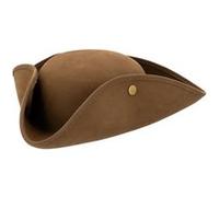 chapeau tricorne faux cuir marron adulte - boland 04350 Marron G
