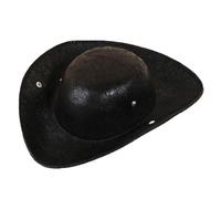 Chapeau tricorne style colonial en cuir PU collection chapeaux médiéval pirate drôle fête pour fête à thème en cuir PU costume d'Halloween tricorn colonial pour homme