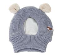 Chapeau tricoté amusant pour petits chiens avec oreilles d'ours de dessin animé - Joli petit couvre-chef d'hiver pour chien en peluche - Chapeau d'extérieur pour temps froid