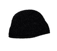 Chapeau tricoté de couleur unie pour femmes et hommes - Casquette unisexe douce et chaude en chenille - Pour activités de plein air et sports, Noir , Light board