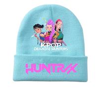 Chapeau tricoté en pure laine chapeau seau d'hiver, groupe de chasse aux sorcières à la mode couleur unie chapeau pull en laine chaud for l'extérieur Demon Hunter(D1)