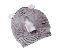Chapeau tricoté pour Animaux de Compagnie d'hiver, Casquette Chaude et Mignonne pour Chien, Cache-Oreilles Silencieux, Protection Contre Le Bruit, Chapeau Gris-Chien, Casquette Chaude pour Chiot AV
