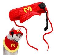 Chapeau tricoté pour chat - Chapeau drôle tricoté, couvre-chef de serveur pour animaux de compagnie tricoté mignon | Couvre-chef de Costume de chiot tissé, chapeaux de Cosplay pour animaux de compagni