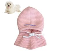 Chapeau tricoté pour Chien - Adorable Capuche écharpe pour Chiot, Snood en Fil Doux pour Animal de Compagnie, Bonnet Thermique pour Chien avec protège-Oreilles | Accessoire d'hiver en Tricot pour Les