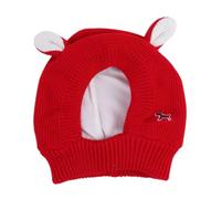 Chapeau tricoté pour Chien avec Cache-Oreilles Mignons pour Animaux de Compagnie, Protection Contre Le Bruit, Capuchons d'oreilles Silencieux pour Chiens (Rouge) - Cache- pour Chien, Housse