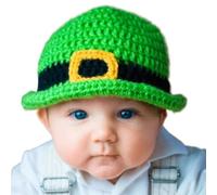 Chapeau tricoté pour la Saint-Patrick - Casquette plate pour enfants - Coiffe de fête nationale irlandaise - Chapeau national irlandais