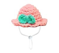 Chapeau tricoté pour petits animaux - Petit couvre-chef pour animaux de compagnie, costume tricoté doux et coloré avec cordon de serrage réglable, tenue de hamster mignonne | Accessoire de confort lég