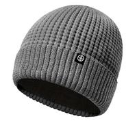 Chapeau tricoté réfléchissant d'hiver pour course de nuit, cyclisme, extérieur, sports de plein air, cyclisme, chapeau réfléchissant, gris, Taille unique