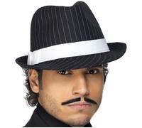 Chapeau Trilby Deluxe Rayé Costume De Gangster Des Années 1920 Par Smiffys Neuf