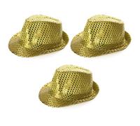 Chapeau trilby Fedora noir à paillettes pour déguisement de gangster des années 1920, accessoire unisexe parfait pour les événements sportifs, les spectacles de danse, les fêtes et les événements