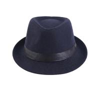 Chapeau Trilby Fedora unisexe style vintage années 1920 Panama Jazz Cap avec bande décorative pour homme femme Manhatta Gatsby chapeau Derby, bleu, Taille unique