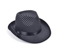 Chapeau Trilby Pour Adultes Années 1920 Gangster Rayé Costume De Fête Accessoire