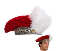 Chapeau Tudor médiéval - Élégant chapeau plat vintage - Béret de style Tudor - Casquette festive | Pour fêtes à thème, mariages, représentations théâtrales et