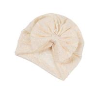 Chapeau turban tendance pour bébé - Bonnet simple pour bébé - Joli nœud - Tendance - Accessoires de photographie de 0 à 6 mois, beige, Taille unique
