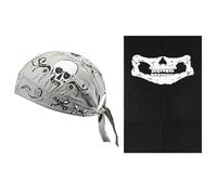 Chapeau Turban Tête De Mort 1 Pièce Et Turban Tête De Mort 1 Pièce, Protection Solaire, Chapeau Turban Respirant, Chapeau Turban De Sport, Masque Turban Multifonctionnel, Équipement De Plein Air
