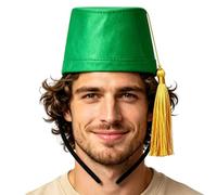 Chapeau turc marocain traditionnel en feutre avec pompons dorés | Chapeau de village en feutre marron pour la maison, l'intérieur et l'extérieur, les fêtes, Thanksgiving, le Nouvel An
